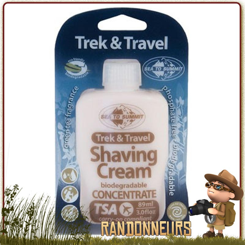 Crème de Rasage Concentrée Sea To Summit en flacon 89 ml compatible TSA pour transport aérien en voyage Crème de Rasage Concentrée Sea To Summit en flacon 89 ml compatible TSA pour transport aérien en voyage