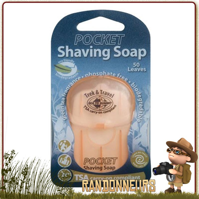 Savon de Rasage en Feuilles Sea To Summit pour la randonnée légère, le camping et les voyages Savon de Rasage en Feuilles Sea To Summit pour la randonnée légère, le camping et les voyages