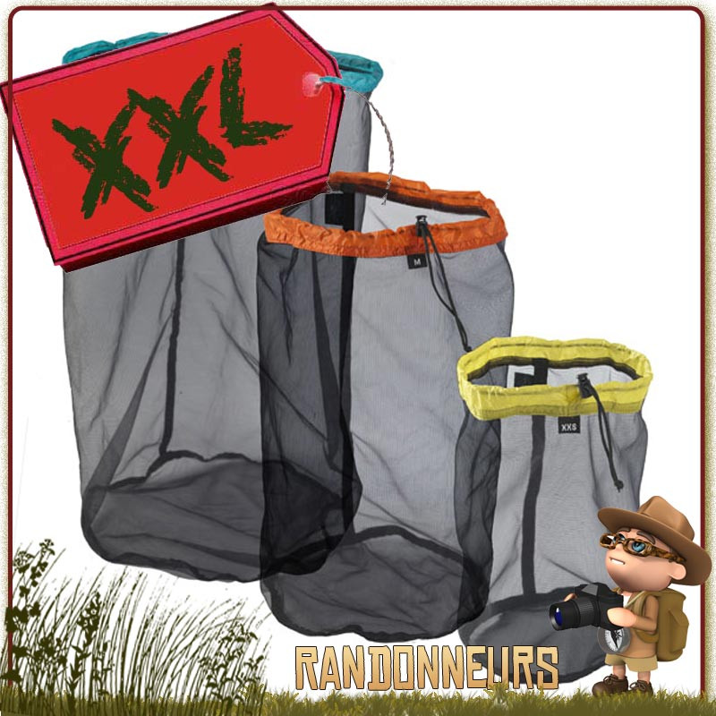 Sac Ultra Léger Mesh Stuff Sack 30L Sea To Summit de rangement vêtements pour sac à dos ou valise de voyage Sac Ultra Léger Mesh Stuff Sack 30L Sea To Summit de rangement vêtements pour sac à dos ou valise de voyage