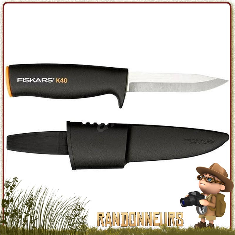couteau K40 Fiskars ne déroge pas à la qualité suédoise de la coutellerie. Lame durable coupante. Manche plastique ultra léger couteau K40 Fiskars ne déroge pas à la qualité suédoise de la coutellerie. Lame durable coupante. Manche plastique ultra léger
