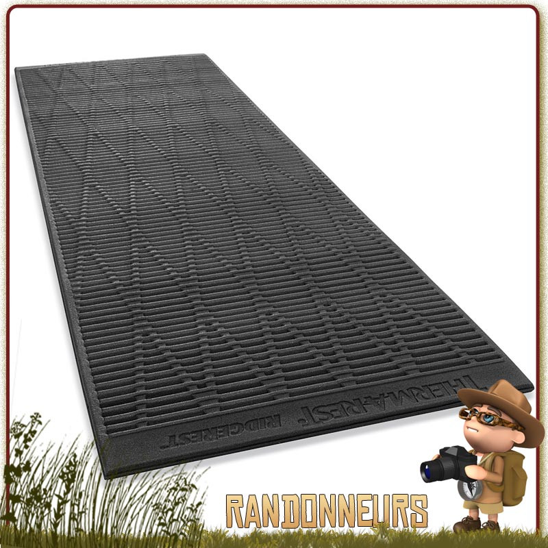 Matelas mousse Thermarest RidgerRest Classic Regular surface alvéolée pour optimiser la rétention de la chaleur corporelle Matelas mousse Thermarest RidgerRest Classic Regular surface alvéolée pour optimiser la rétention de la chaleur corporelle