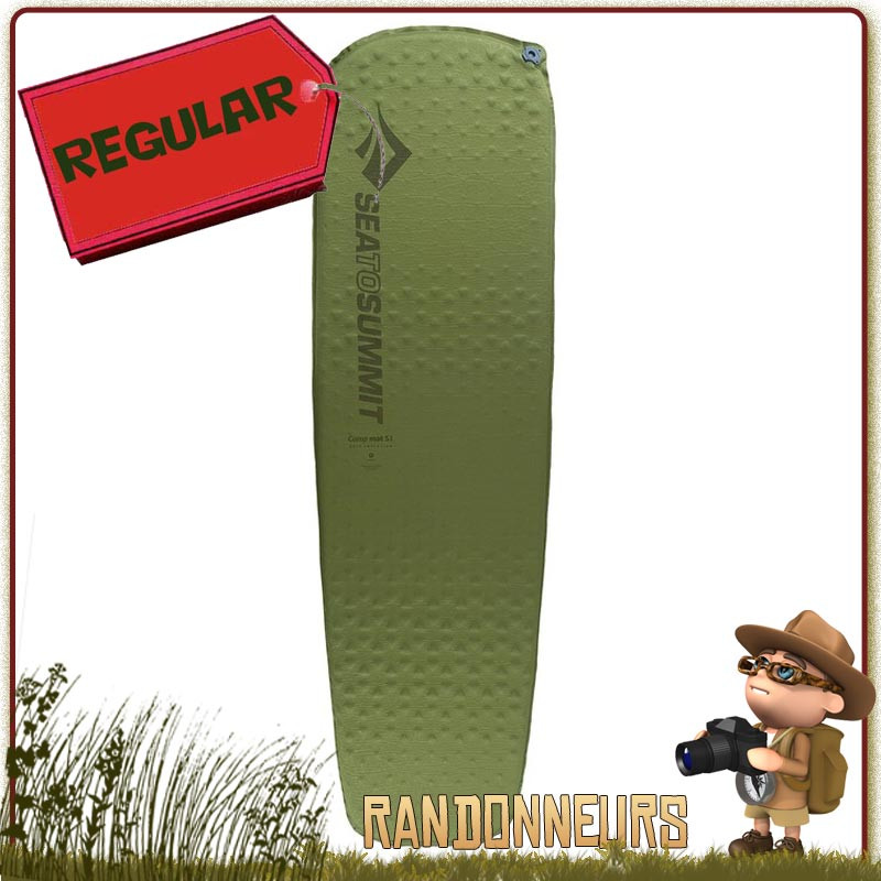Matelas trekking auto gonflable Sea to Summit CAMP SI Regular rvalue 4. idéal pour bivouac 3-4 saisons Matelas trekking auto gonflable Sea to Summit CAMP SI Regular rvalue 4. idéal pour bivouac 3-4 saisons