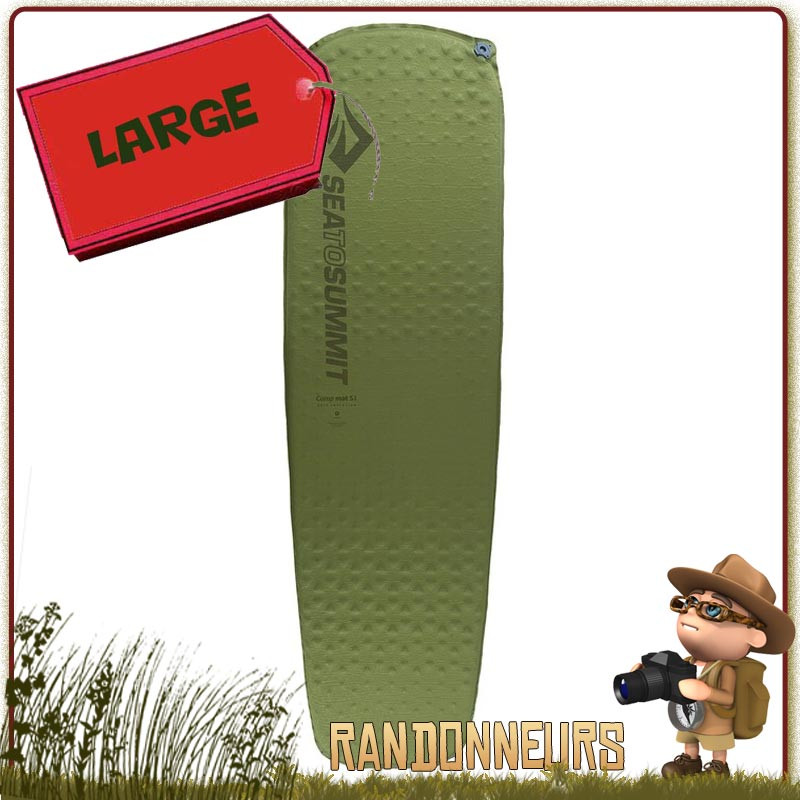 Matelas CAMP SI Sea to Summit Large auto gonflable épais pour un bivouac léger confortable et chaud Matelas CAMP SI Sea to Summit Large auto gonflable épais pour un bivouac léger confortable et chaud