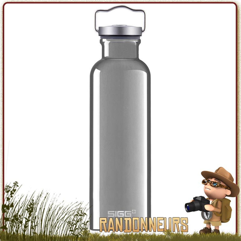 Gourde Aluminium large ouverture ORIGINAL 75cl SIGG Argent pour randonner Gourde Aluminium large ouverture ORIGINAL 75cl SIGG Argent pour randonner