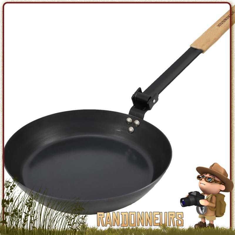Poele à Frire Acier au carbone 24 cm Muurikka anti adhesive de cuisson feu de bois bivouac bushcraft Poele à Frire Acier au carbone 24 cm Muurikka anti adhesive de cuisson feu de bois bivouac bushcraft