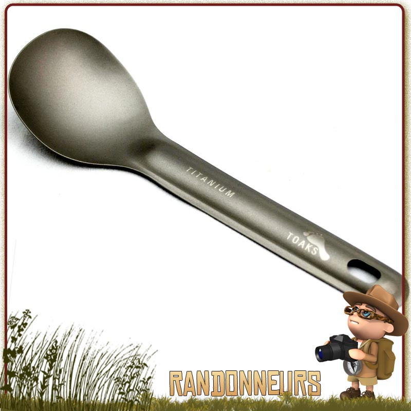 Cuillere Titane Manche Court Toaks pour tasse et pot ultra léger titanium toaks Cuillere Titane Manche Court Toaks pour tasse et pot ultra léger titanium toaks