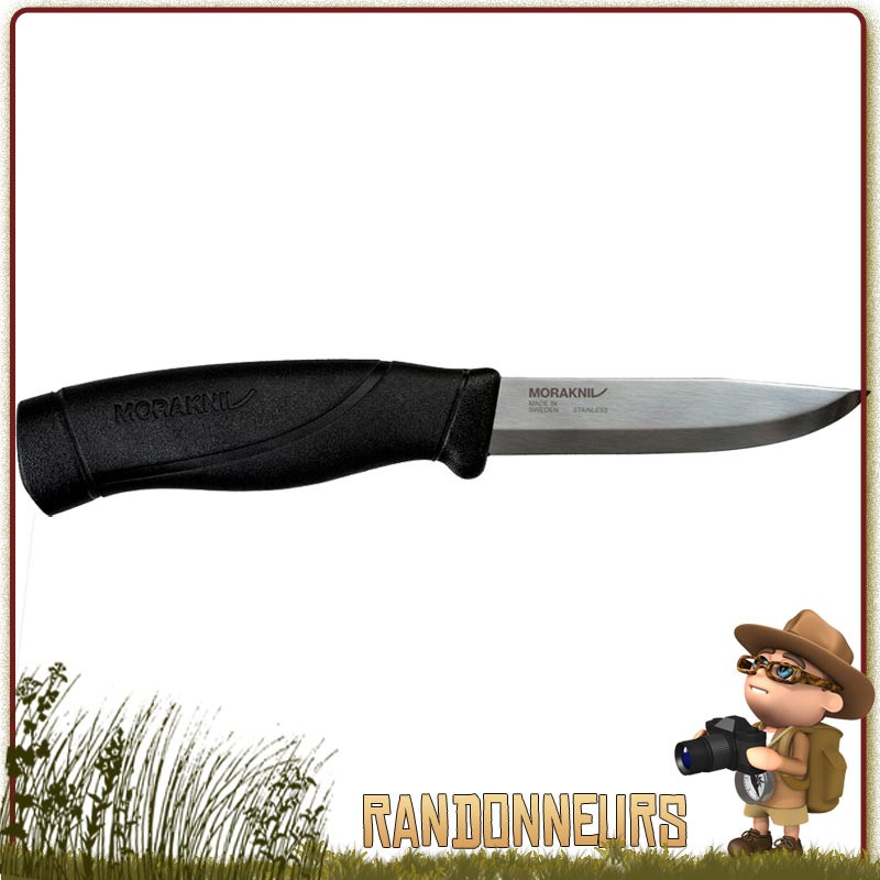 Couteau Mora Companion HD Black lame inox 12C27 robuste idéale pour le bushcraft survie Couteau Mora Companion HD Black lame inox 12C27 robuste idéale pour le bushcraft survie