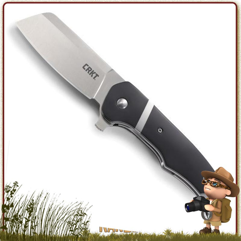 Couteau Pliant CRKT RIPSNORT lame forme tanto acier 8Cr13MoV satiné avec flipper et cran intérieur Couteau Pliant CRKT RIPSNORT lame forme tanto acier 8Cr13MoV satiné avec flipper et cran intérieur