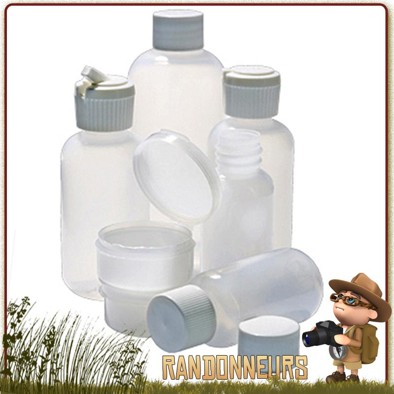 Set Flacons de Voyage Coghlans ultra léger pour cosmetique et la toilette au camping Set Flacons de Voyage Coghlans ultra léger pour cosmetique et la toilette au camping