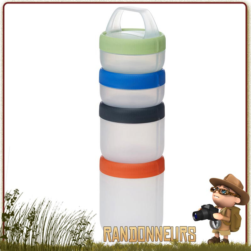 Set Boite de Stockage Stax Humangear Medium pour produits cosmetiques de voyage et aliments Set Boite de Stockage Stax Humangear Medium pour produits cosmetiques de voyage et aliments