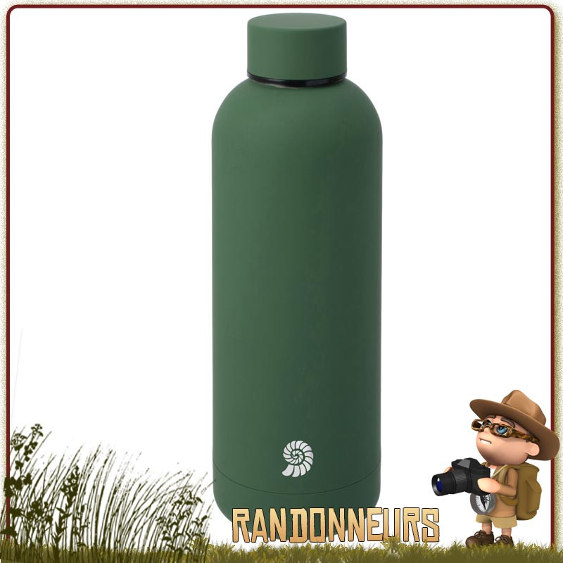 Bouteille Inox Isotherme Soft Touch 50 cl vert armée Bouteille Inox Isotherme Soft Touch 50 cl vert armée