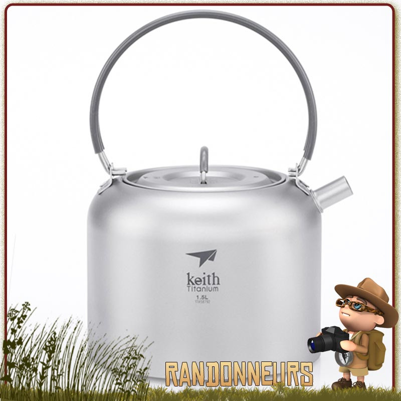 Bouilloire Titane 150 cl KEITH bivouac trek leger Bouilloire Titane 150 cl KEITH bivouac trek leger