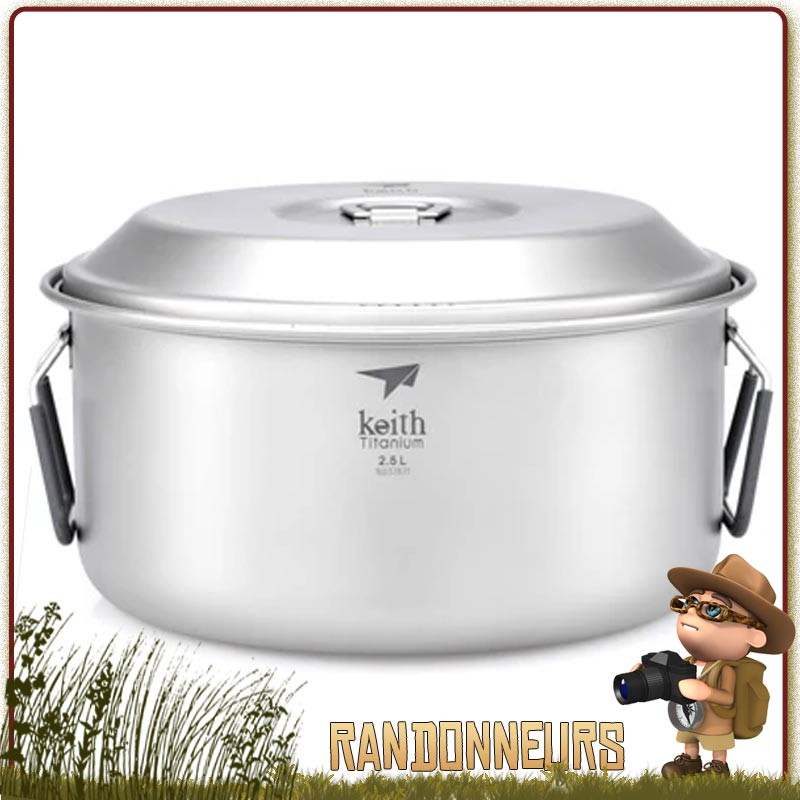 Faitout Titane 250 cl Keith casserole bivouac ultra legere en metal titane Faitout Titane 250 cl Keith casserole bivouac ultra legere en metal titane