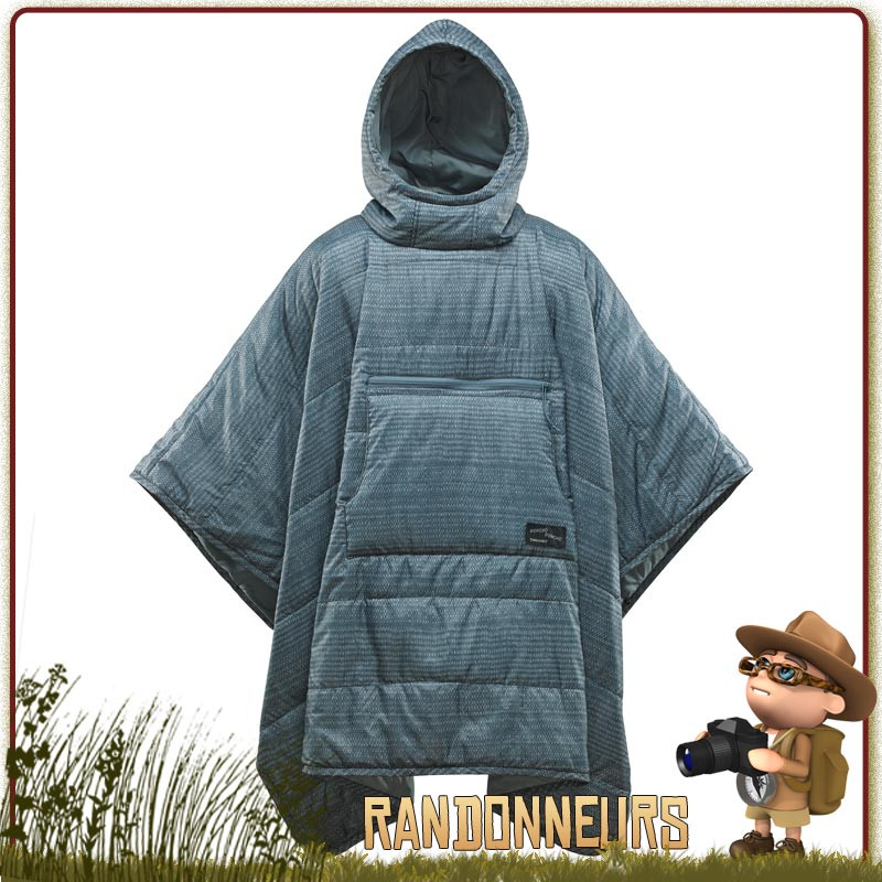 Honcho Poncho Thermarest BLUEWOVEN PRINT ultra leger pour le trek a utiliser comme couverture Honcho Poncho Thermarest BLUEWOVEN PRINT ultra leger pour le trek a utiliser comme couverture