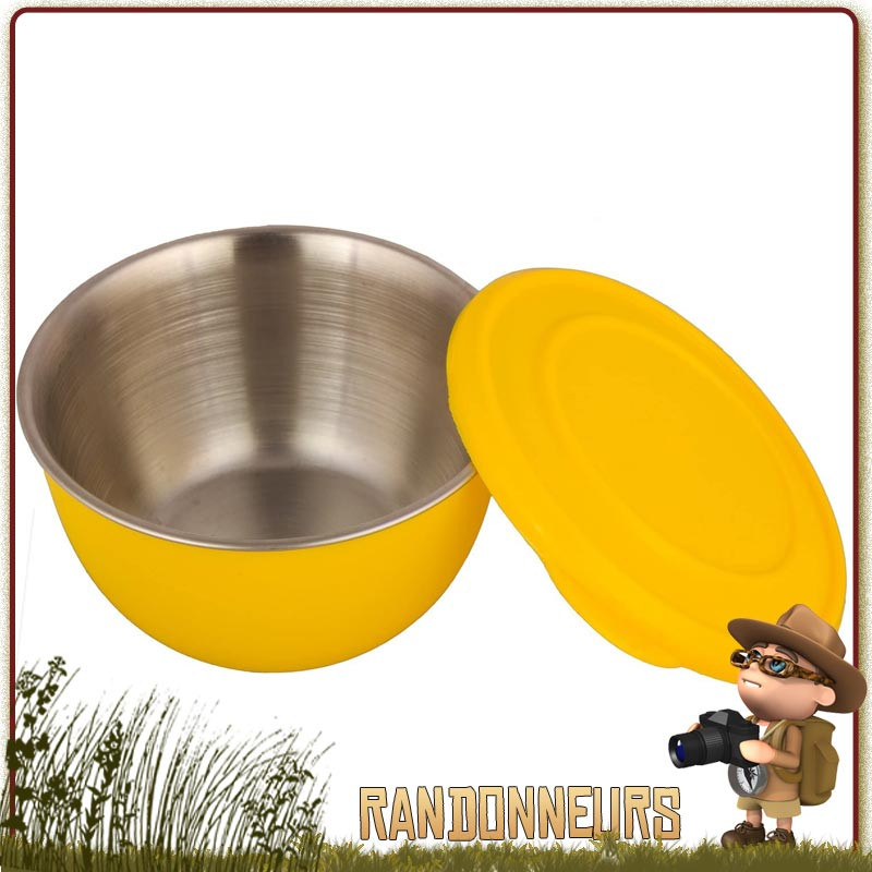 Bol acier inox de camping 13 cm avec couvercle Origin Outdoor Bol acier inox de camping 13 cm avec couvercle Origin Outdoor