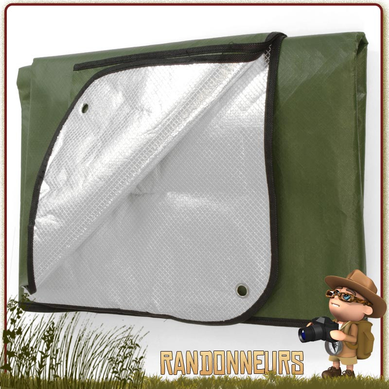 Tapis Couverture Tarp Survie Origin Outdoors OLIVE isothermique de bivouac bushcraft Tapis Couverture Tarp Survie Origin Outdoors OLIVE isothermique de bivouac bushcraft