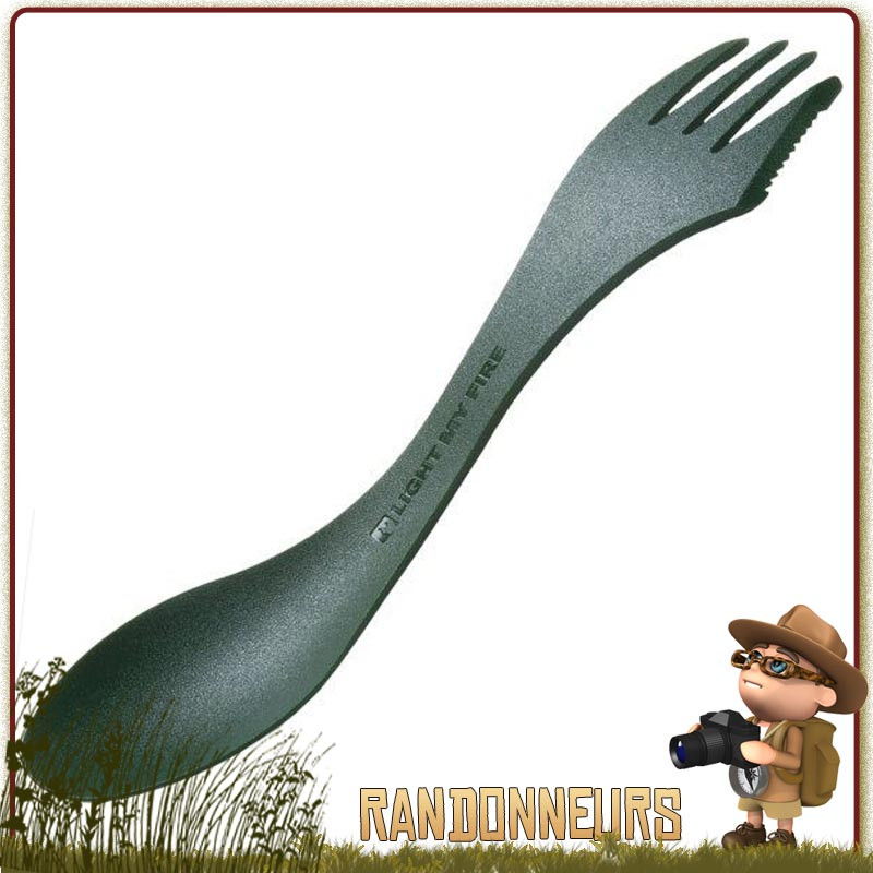 Spork Original Vert Olive Light My Fire couvert de camping suédois pour la randonnée ultra légère Spork Original Vert Olive Light My Fire couvert de camping suédois pour la randonnée ultra légère