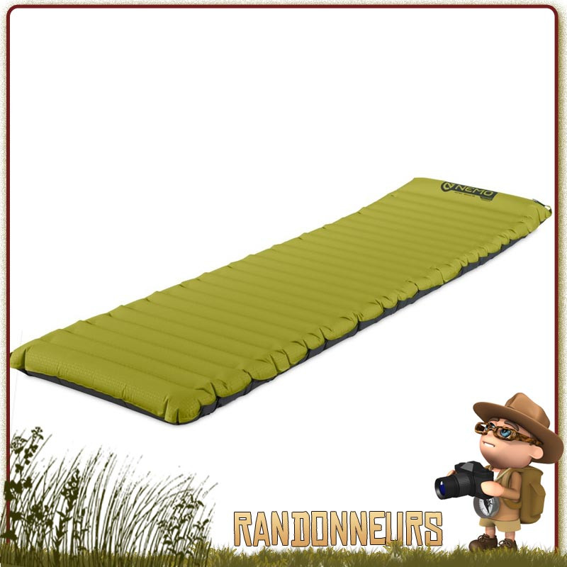 Matelas ASTRO Insulated Nemo Regular isolation fibres primaloft 3 saisons ultra léger de randonnée Matelas ASTRO Insulated Nemo Regular isolation fibres primaloft 3 saisons ultra léger de randonnée