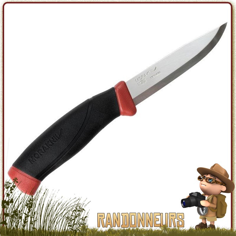 Couteau COMPANION F Noir et Rouge MORA randonnee bushcraft survie Couteau COMPANION F Noir et Rouge MORA randonnee bushcraft survie