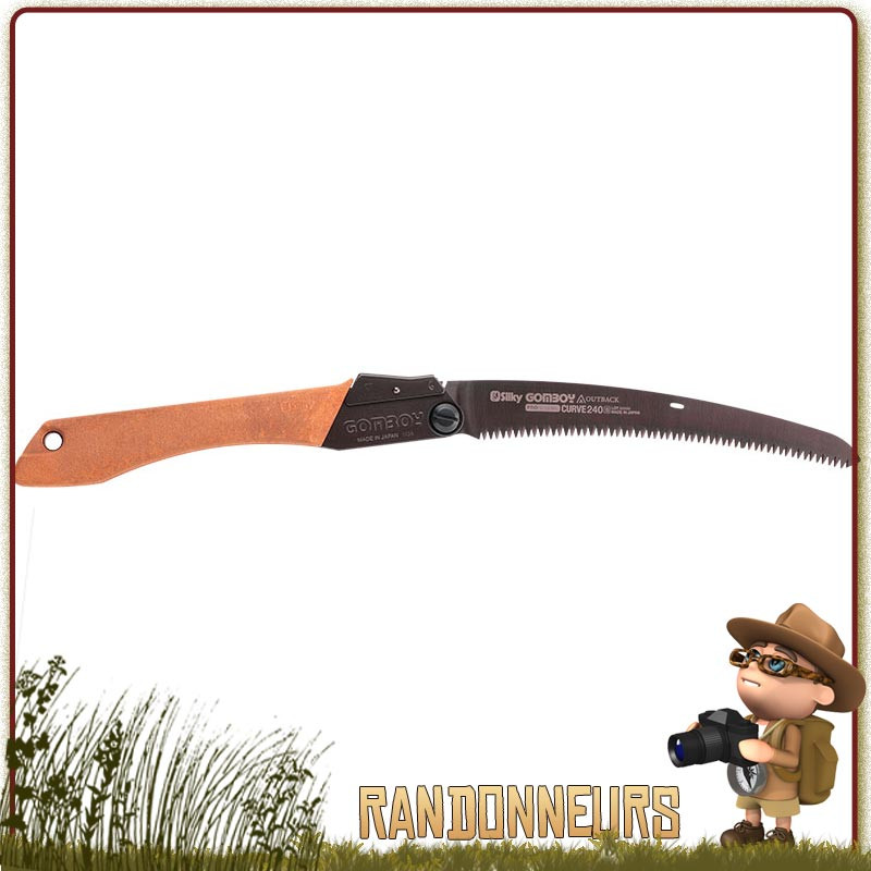 Scie bushcraft Pliante PocketBoy 240 Outback Silky legere pour randonner Scie bushcraft Pliante PocketBoy 240 Outback Silky legere pour randonner