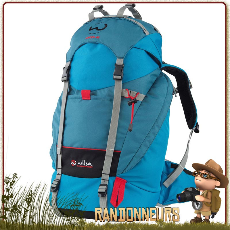 Sac à Dos ASPEN 40 Wilsa Bleu randonnee balade ultra léger Sac à Dos ASPEN 40 Wilsa Bleu randonnee balade ultra léger