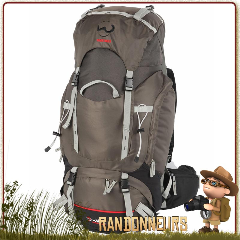 Sac à Dos TREKKER 55L Wilsa Tarmac de grande randonnée en montagne Sac à Dos TREKKER 55L Wilsa Tarmac de grande randonnée en montagne