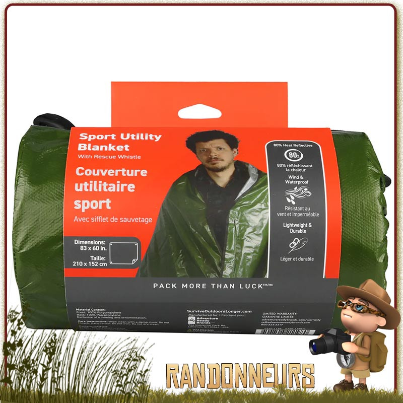 Couverture de Survie Sport Utility SOL de survie Couverture de Survie Sport Utility SOL de survie
