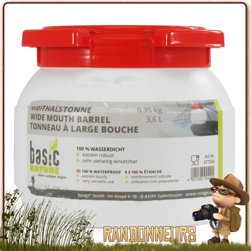 Touque Etanche 3.6 Litres Basic Nature de transport marine Touque Etanche 3.6 Litres Basic Nature de transport marine