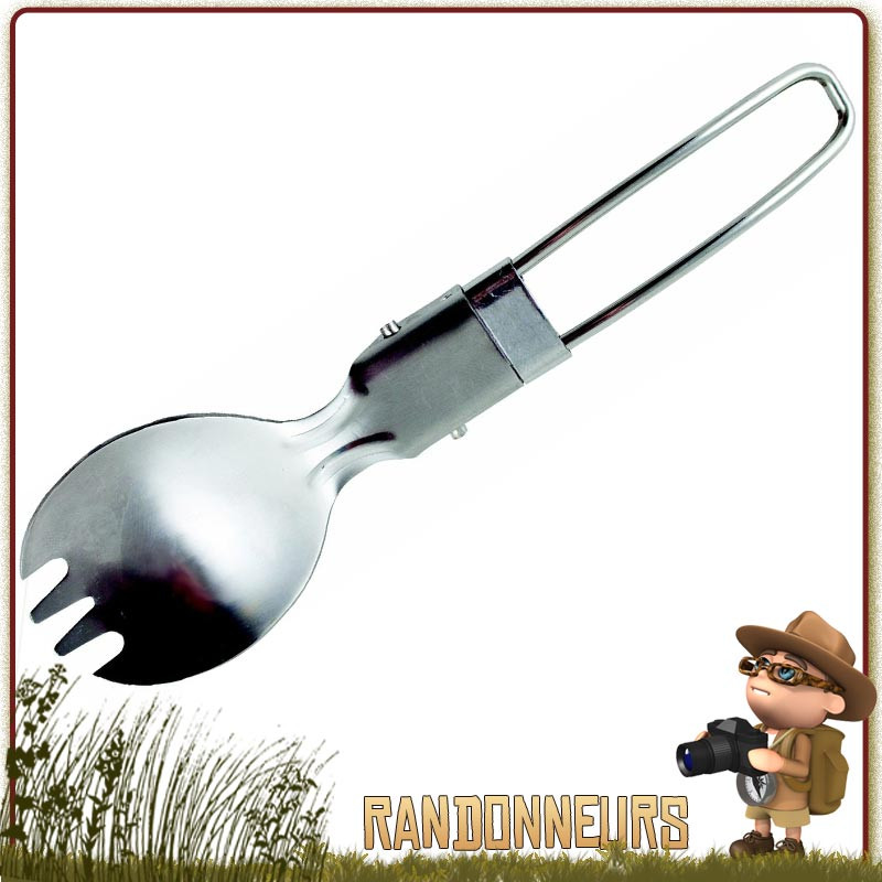 couverts Spork pliants de camping Inox BCB (cuiller, fourchette) robuste et léger en acier inoxydable pour randonner couverts Spork pliants de camping Inox BCB (cuiller, fourchette) robuste et léger en acier inoxydable pour randonner
