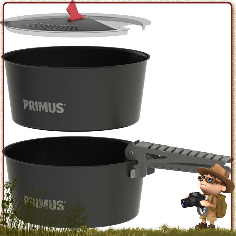 Popote LiTech 130 cl Primus aluminium anodisé de 4 pièces 1 à 3 campeurs randonnée et bivouac léger Popote LiTech 130 cl Primus aluminium anodisé de 4 pièces 1 à 3 campeurs randonnée et bivouac léger