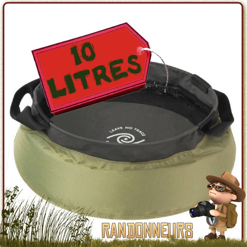 Bassine souple étanche, ultra légère, de 10 Litres Sea To Summit. Repliable dans sa housse idéale au camping comme trek Bassine souple étanche, ultra légère, de 10 Litres Sea To Summit. Repliable dans sa housse idéale au camping comme trek