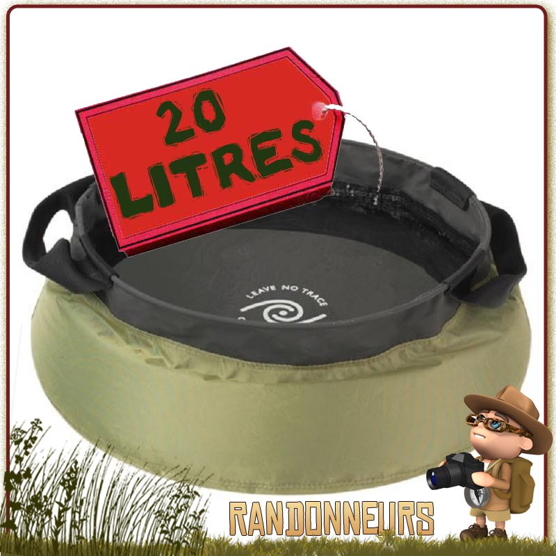 Bassine Souple Pliante 20 Litres Sea To Summit ultra légère de trekking et voyage Bassine Souple Pliante 20 Litres Sea To Summit ultra légère de trekking et voyage