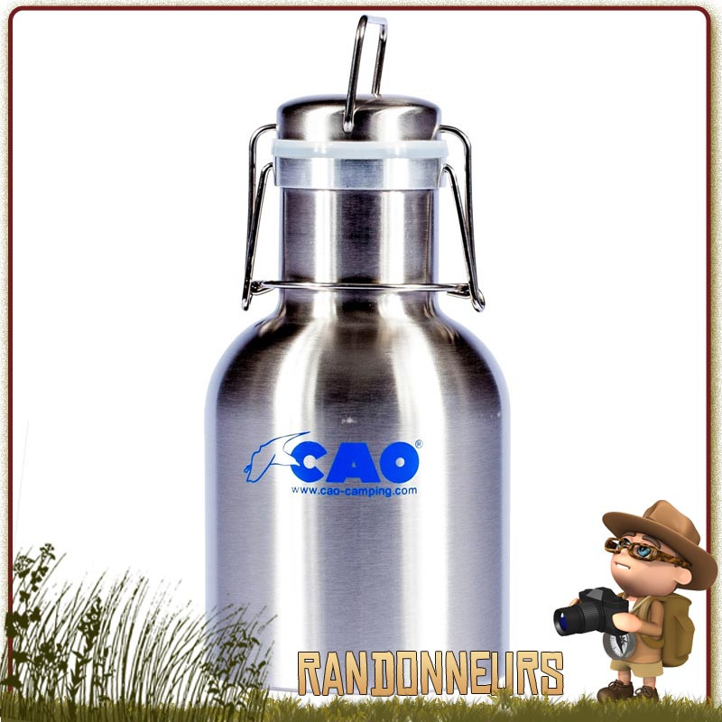 Gourde inox avec fermeture étanche de type canette pour le transport étanche de votre boisson, même gazeuse Gourde inox avec fermeture étanche de type canette pour le transport étanche de votre boisson, même gazeuse