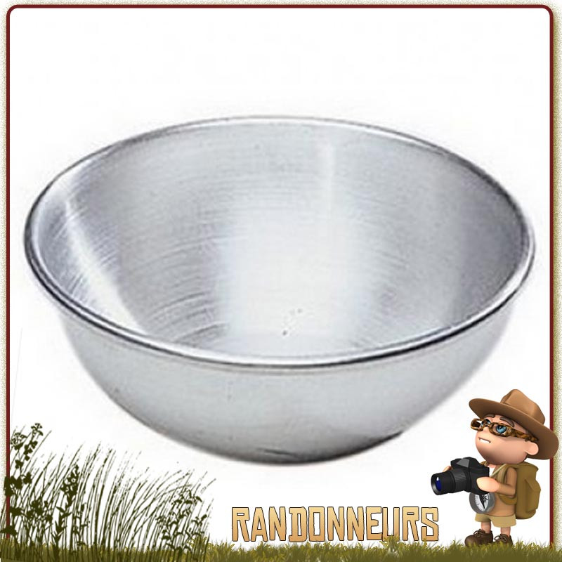 Bol Aluminium 50 cl. Léger, ce bol en aluminium trouvera facilement sa place dans votre matériel de camping Bol Aluminium 50 cl. Léger, ce bol en aluminium trouvera facilement sa place dans votre matériel de camping
