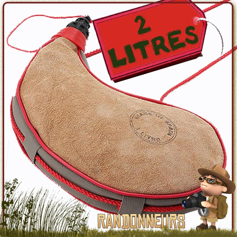gourde en peau espagnole 2 litres, véritable gourde randonnée en peau de bête catalane du pays basque gourde en peau espagnole 2 litres, véritable gourde randonnée en peau de bête catalane du pays basque