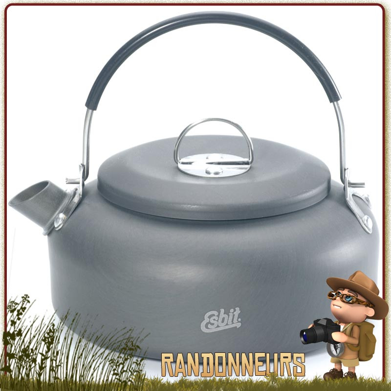 Bouilloire aluminium anodisé 60 cl 0.6 litres d'ESBIT adaptée à la randonnée légère, au bivouac léger Bushcraft Bouilloire aluminium anodisé 60 cl 0.6 litres d'ESBIT adaptée à la randonnée légère, au bivouac léger Bushcraft