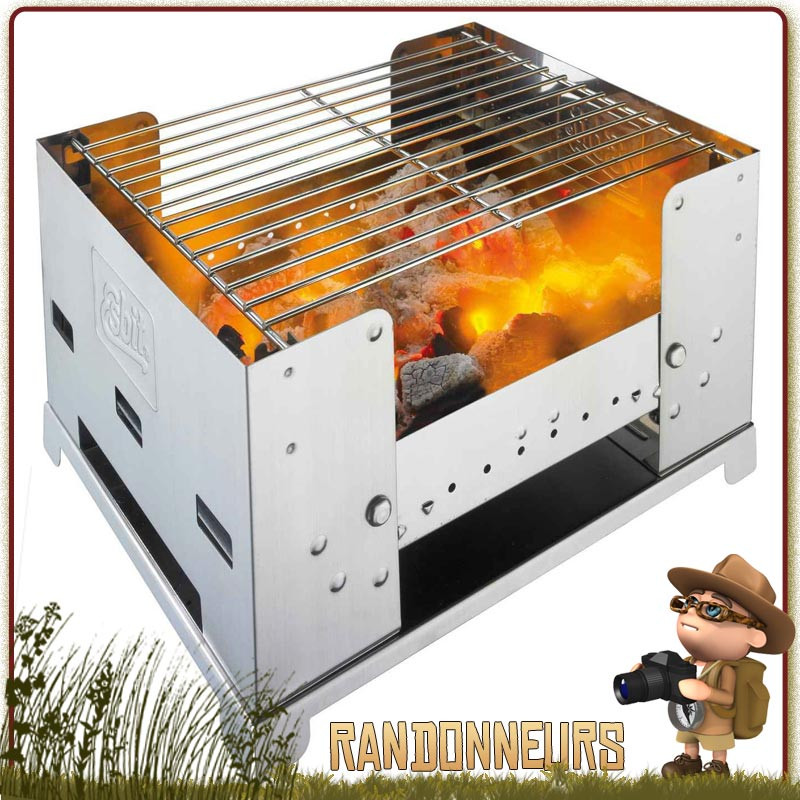 grill pliant tout inox Esbit BBQ BOX est un grand barbecue portable pour les bivouacs nomade grill pliant tout inox Esbit BBQ BOX est un grand barbecue portable pour les bivouacs nomade