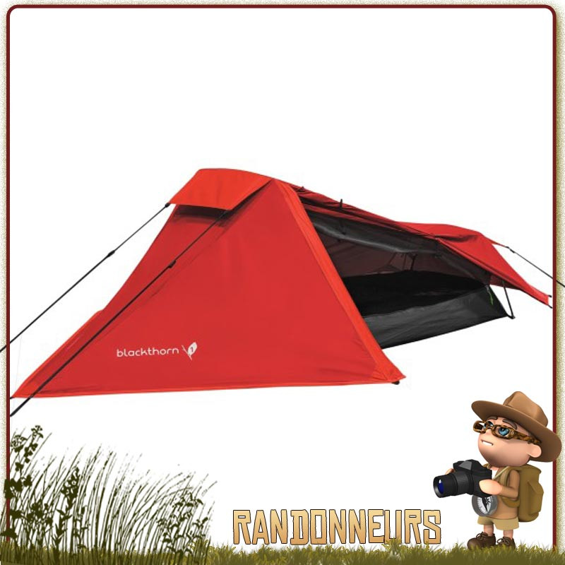 Tente BLACKTHORN 1 place Highlander ROUGE trelling et bikepacking profilée pour une meilleure tenue au vent Tente BLACKTHORN 1 place Highlander ROUGE trelling et bikepacking profilée pour une meilleure tenue au vent