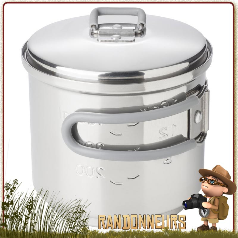 Popote Gamelle en acier inoxydable Esbit de 625 ml. Robuste et légère, ce pot inox Esbit est compact et robuste en bushcraft Popote Gamelle en acier inoxydable Esbit de 625 ml. Robuste et légère, ce pot inox Esbit est compact et robuste en bushcraft