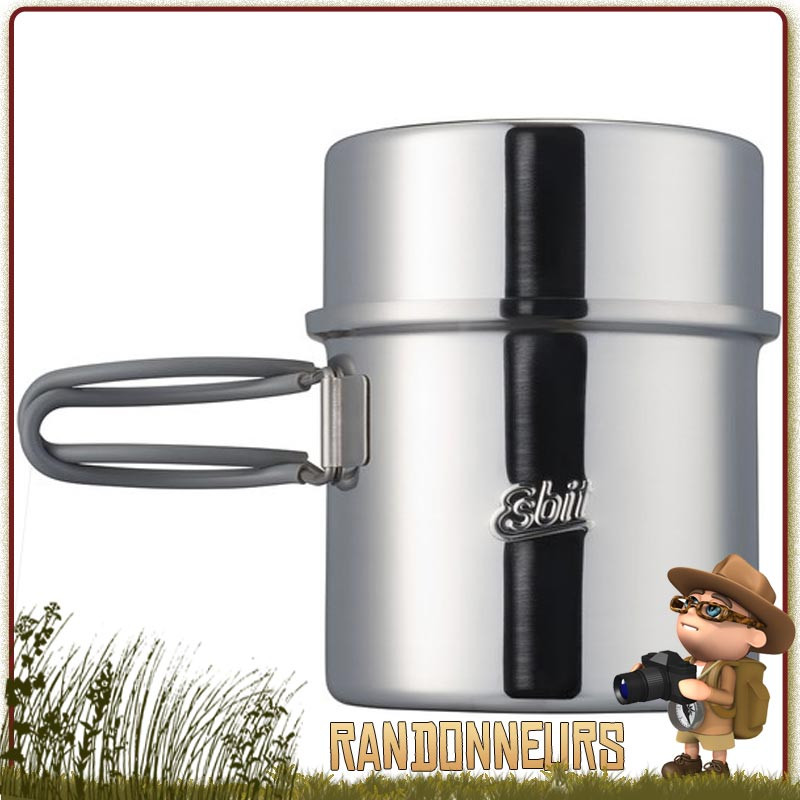 Pot en acier inoxydable Esbit de 1000 ml 100 cl. Robuste et légère, cette popote inox Esbit est compact et robuste en bushcraft Pot en acier inoxydable Esbit de 1000 ml 100 cl. Robuste et légère, cette popote inox Esbit est compact et robuste en bushcraft