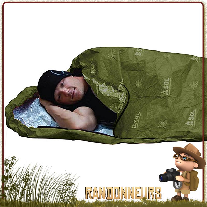 sursac bivy bag escape de survie SOL Survive Outdoors Longer vert olive militaire et buschcraft survie nature sursac bivy bag escape de survie SOL Survive Outdoors Longer vert olive militaire et buschcraft survie nature