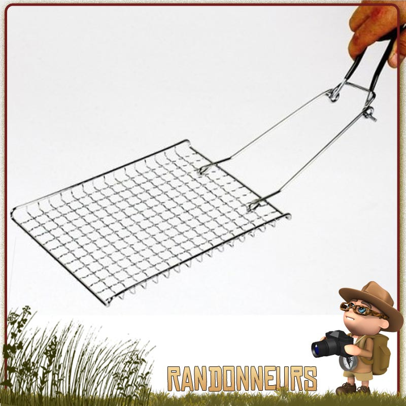 Grill à mains portable CAO, pliable et compact, pour la cuisson des aliments sur les feux de camp Grill à mains portable CAO, pliable et compact, pour la cuisson des aliments sur les feux de camp
