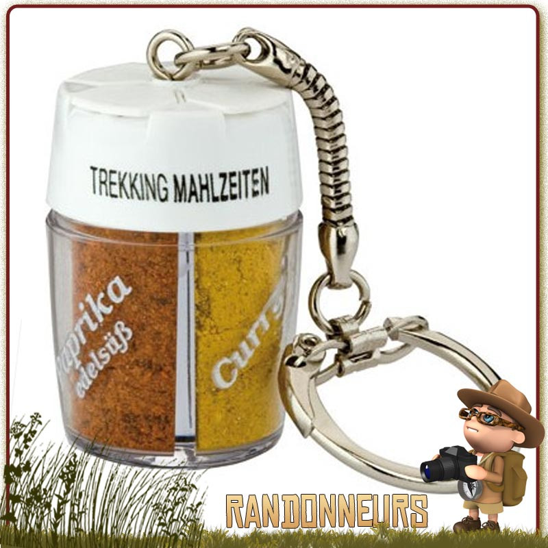 kit d'assaisonnement Trek'n Eat format porte clé, tous les condiments et assaisonnements pour la cuisine au camping kit d'assaisonnement Trek'n Eat format porte clé, tous les condiments et assaisonnements pour la cuisine au camping