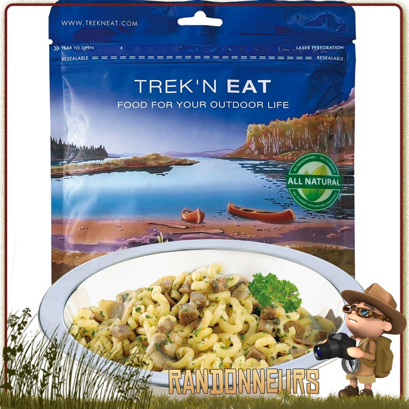 Sachet de Bœuf Chasseur aux Pâtes Trek'n Eat lyophilisé, simple et rapide à préparer Sachet de Bœuf Chasseur aux Pâtes Trek'n Eat lyophilisé, simple et rapide à préparer