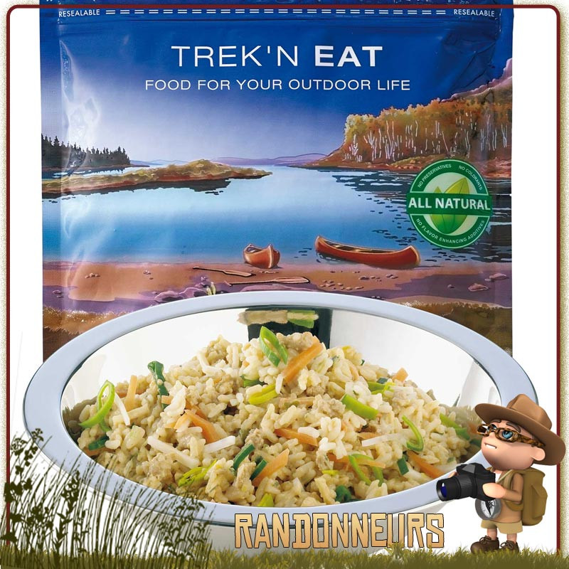 Sachet de repas végétarien Risotto au Soja et Légumes du Jardin Trek'n Eat lyophilisé Sachet de repas végétarien Risotto au Soja et Légumes du Jardin Trek'n Eat lyophilisé
