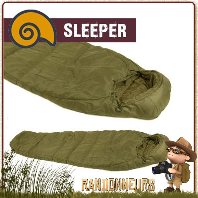 Le sac de couchage SLEEPER LITE Snugpak Fibres isolantes synthétiques creuses température confort de -5°C Le sac de couchage SLEEPER LITE Snugpak Fibres isolantes synthétiques creuses température confort de -5°C