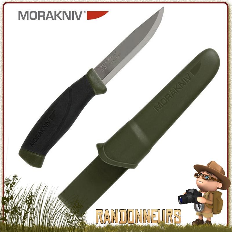 Couteau bushcraft Mora COMPANION MG lame acier inox tranchante pour la survie Couteau bushcraft Mora COMPANION MG lame acier inox tranchante pour la survie