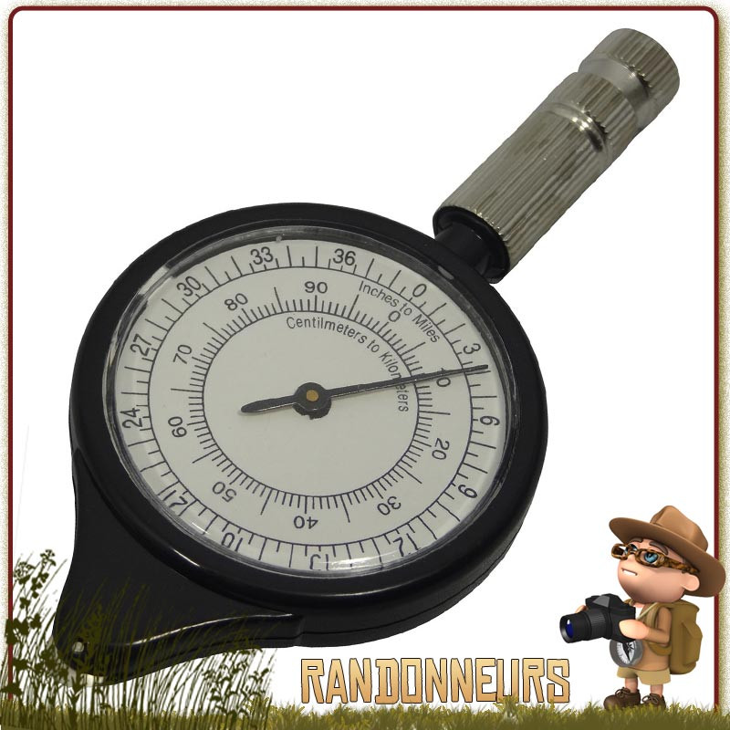 Curvimètre CAO - Instrument de mesure pour la navigation randonnée, le curvimètre affiche la distance et le kilométrage exact Curvimètre CAO - Instrument de mesure pour la navigation randonnée, le curvimètre affiche la distance et le kilométrage exact